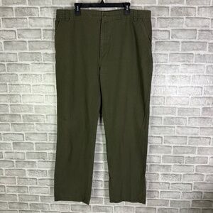 Mountain Hardware Forest Green Canvas Khakis Straight Leg Pants Mens 42 x 34